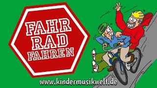 Fahrrad fahren  Kinderlied zum Mitsingen  Kindermusikwelt [upl. by Aicire442]