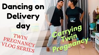 Dancing On Delivery Day  Twin Pregnancy  Pregnancy Dance  36th week pregnancy dance dancer [upl. by Raven]