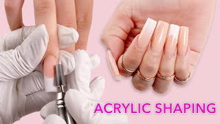 Acrylic Nails for Beginners💅  Shaping  Surface Work  Sealing the Cuticle 🤯 33 [upl. by Yoo]