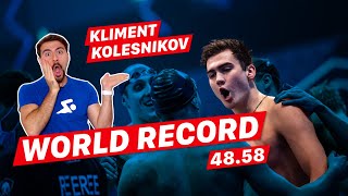 Kliment Kolesnikov 4858 100m Backstroke World Record  Full Race amp Analysis [upl. by Lidah868]