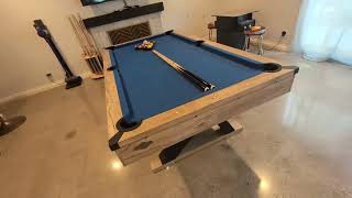 American Legend Kirkwood Billiard Table with Rustic Blond Finish K Shaped Legs Review [upl. by Okoy]