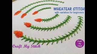 Wheatear stitch variation for Beginners [upl. by Wagner]