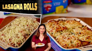 Baked Veg Lasgna Rolls  How To Bake Creamy Cheesy Vegetable Lasagna Rolls  Meghna’s Food Magic [upl. by Aneehsat591]