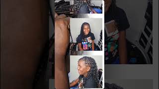 Flip Over Fulani Braids with Curly Beach Curl Crochet hairstyles braids [upl. by Htyderem]