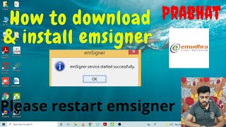 How to download emsigner how to install emsigner for mca Restart emsigner emsigner mca emsigner [upl. by Voe]