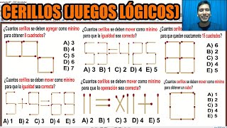 CERILLOS JUEGOS LOGICOS ¡TRUCOS PARA RESOLVER PROBLEMAS DE CERILLOS PDF EN LA DESCRIPCION [upl. by Xavler]