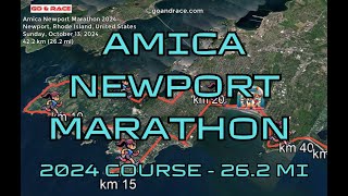 Amica Newport Marathon 2024 fly over the marathon course Video of the race path [upl. by Eisac]