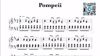 Bastille  Pompeii Sheet Music [upl. by Allenaj]