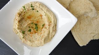 Easy Homemade Hummus  SAM THE COOKING GUY [upl. by Swanhildas]