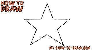 How to draw a Star SUPER EASY  Easy stepbystep drawing tutorial [upl. by Sugar975]