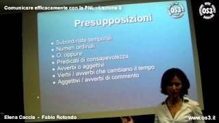 Comunicare efficacemente con la PNL  Lezione 3 [upl. by Alenas280]