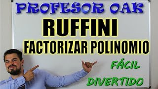 FACTORIZAR POLINOMIO por RUFFINI š² TRUCOS para SER un GENIO SIN ESTUDIAR š‘ PROFESOR OAK [upl. by Scever]