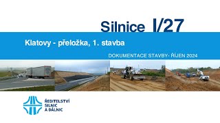 I27 Klatovy přeložka 1 stavba dokumentace stavby 102024 [upl. by Iran]