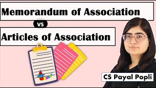 MOA vs AOA  Difference between Memorandum of Association and Articles of Association  MOA  AOA [upl. by Hartzel]