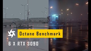 Powerful Octane Render Farm  Octane Benchmark 6 x RTX 3090  iRender Cloud Rendering [upl. by Ordep]