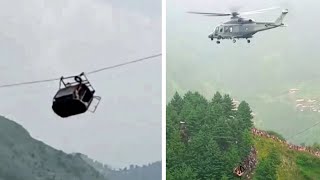 All 8 Passengers Stranded on Pakistan’s Dangling Cable Car Safely Rescued [upl. by Darby657]