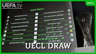 UEFA Europa Conference League knockout round playoff draw [upl. by Oluas]