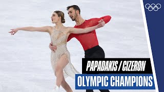 Olympic champions Papadakis amp Cizeron retire 🔙 Stunning ice dance at Beijing 2022 🥇 [upl. by Ellekcir]