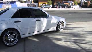 1999 Mercedes Benz C43 AMG With Straight Pipe Take Off [upl. by Ahsimac]