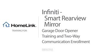 Infiniti QX80 Smart Rearview Mirror HomeLink Training [upl. by Imotas]