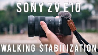 Sony ZV E10 Walking Stabilization Test Steady Shot Standard Active Catalyst Browse [upl. by Sammy]