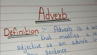 What is AdverbDefinition of Adverb Examples  Types of Adverb [upl. by Barton4]