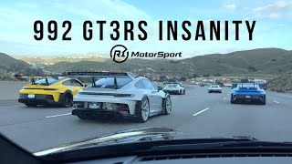 R1 Motorsport 992 GT3RS Meet amp Drive  INSANE MEET [upl. by Nura]