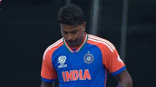 Hardik Pandya Couldnt Control Emotion Before Bowling Last ball of the Tournament T20 World Cup 2024 [upl. by Ellertnom496]