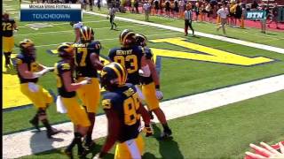 Brandon Peters to Gentry 55Yard Touchdown  Michigan Spring Football [upl. by Sommers]