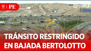 Restringen tránsito en la Bajada Bertolotto  Primera Edición  Noticias Perú [upl. by Vernita]