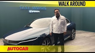 Tata EVision Concept Walkaround With Pratap Bose  Geneva Motor Show 2018  Autocar India [upl. by Kinelski238]