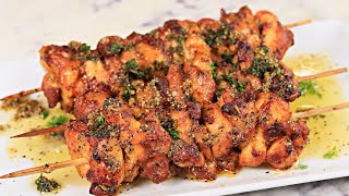 AIR FRYER LEMON PEPPER CHICKEN SKEWERS RECIPE [upl. by Ashelman382]