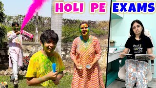 HOLI PE EXAMS  Holi Celebration with Family Vlog 2024  Aayu and Pihu Show [upl. by Auqeenwahs]