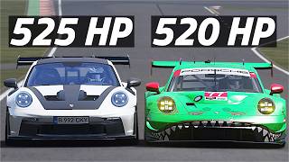 Can The PORSCHE 911 GT3 RS Beat Its GT3 Version [upl. by Abagail]