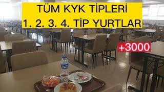 KYK TİPLERİ 1 2 3 4 TİP YURTLAR  YEMEKHANE ÇAMAŞIRHANE VE YURTLARDAKİ HERŞEY BU VİDEODA [upl. by Eirrab]