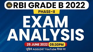 RBI Grade B Phase 2 Exam Analysis 2022  RBI Grade B Question Paper 2022  Adda247 [upl. by Yerahcaz]