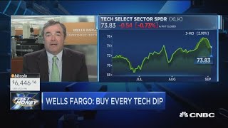 Buy every tech pullback says Wells Fargo [upl. by Nitnert893]