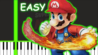 Snowball Park  Super Mario 3D World  Easy Piano [upl. by Sadnak]