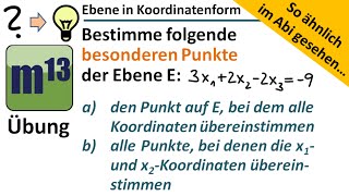 PunktePunktmenge einer Ebene bestimme die besondere Koordinaten haben so ähnlich im Abi gesehen [upl. by Airetas]