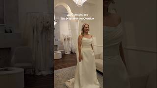 Yes or No Overskirt bridal wedding shopping styling weddinggown [upl. by Annawahs]