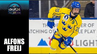 2024 NHL Draft  Alfons Freij  2324 Highlights Hlinka Gretzky Cup  U18 [upl. by Ahsenauj]