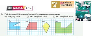 KSSM Matematik Tingkatan 3 Bab 4 lukisan berskala uji minda 41a no2 buku teks form 3 [upl. by Kimitri]