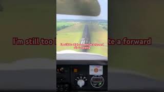 Mooney M20J Landing Forward Slip [upl. by Ymma747]