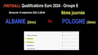 ALBANIE  POLOGNE  qualifications Euro 2024 Groupe E  Football  6ème journée  10092023 [upl. by Acimahs]