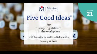 Five Good Ideas for disrupting ableism in the workplace [upl. by Ailecnarf]