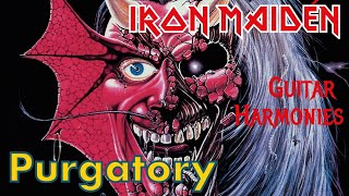 IRON MAIDEN Guitar Harmonies 25 Purgatory lesson with tabs [upl. by Baerl]