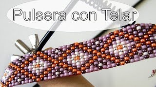 Abalorios Manualidades  Pulsera de Miyuki con Telar  Tutorial Completo [upl. by Dulcle]