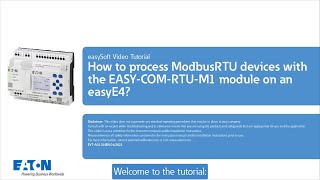 How to process Modbus RTU devices with the EASYCOMRTUM1 module on an easyE4 [upl. by Spalding900]