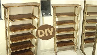 DIY Estante de cano PVC e madeira Faça Você Mesmo [upl. by Onid9]