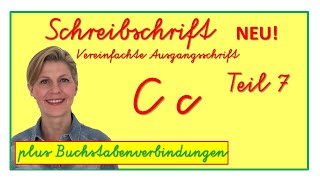 Schreibschrift Teil 7 C c  Schreibkurs vereinfachte Ausgangsschrift [upl. by Nodnnarb]